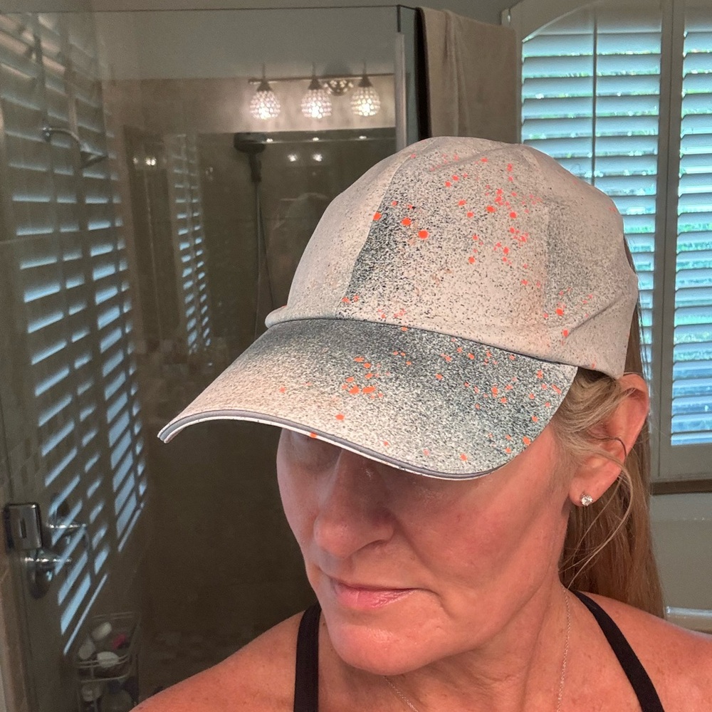 Lululemon Athletica Gray and Orange Run Hat